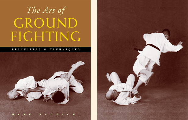 Sample pages from 'The Art of Ground Fighting'; one in a series of remarkable books that provide an in-depth look at the core concepts and techniques shared by a broad range of martial arts styles. Contains basics plus over 195 practical skills including chokes, joint locks, pins, ground kicks, sacrifice techniques, escapes, and counters from seated, reclining, and kneeling positions.