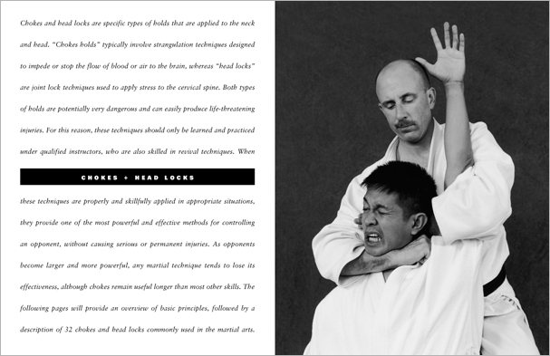 Sample pages from 'The Art of Ground Fighting'; one in a series of remarkable books that provide an in-depth look at the core concepts and techniques shared by a broad range of martial arts styles. Contains basics plus over 195 practical skills including chokes, joint locks, pins, ground kicks, sacrifice techniques, escapes, and counters from seated, reclining, and kneeling positions.