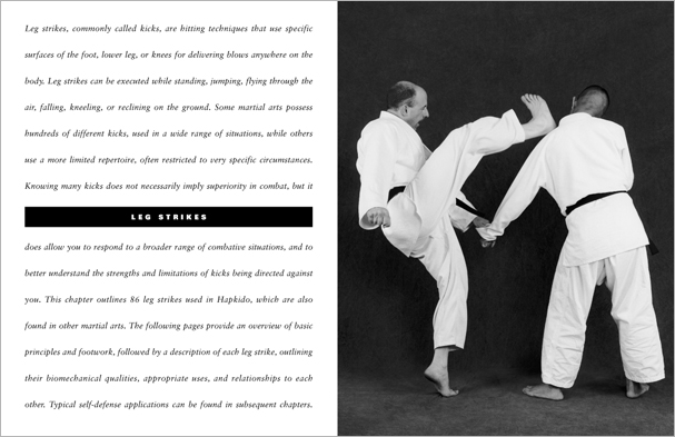 Sample pages from 'The Art of Striking'; one in a series of remarkable books that provide an in-depth look at the core concepts and techniques shared by a broad range of martial arts styles. Contains over 400 practical strikes including arm strikes, kicks, head butts, blocking and avoiding skills, combinations, and counters.