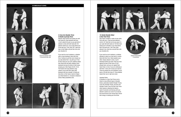 Sample pages from 'The Art of Throwing'; one in a series of remarkable books that provide an in-depth look at the core concepts and techniques shared by a broad range of martial arts styles. Contains over 130 practical throws including shoulder throws, hip throws, leg throws, hand throws, sacrifice throws, kick-counter throws, advanced combinations, and counterthrows.