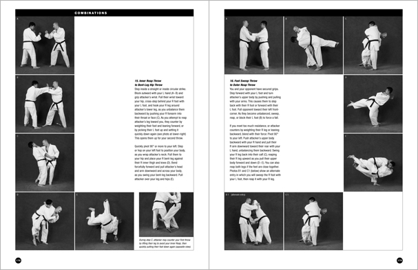 Sample pages from 'The Art of Throwing'; one in a series of remarkable books that provide an in-depth look at the core concepts and techniques shared by a broad range of martial arts styles. Contains over 130 practical throws including shoulder throws, hip throws, leg throws, hand throws, sacrifice throws, kick-counter throws, advanced combinations, and counterthrows.