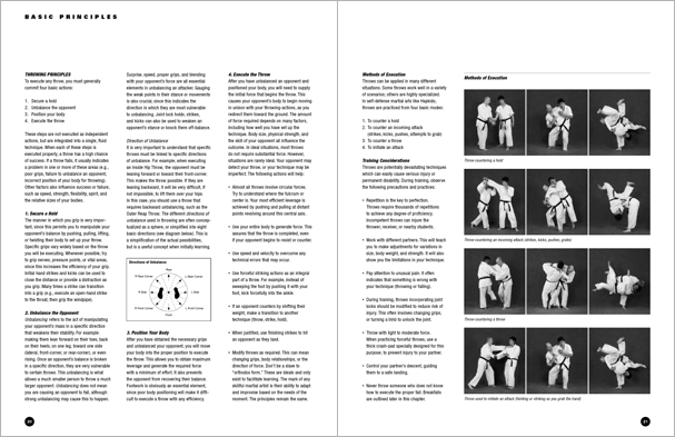 Sample pages from 'The Art of Throwing'; one in a series of remarkable books that provide an in-depth look at the core concepts and techniques shared by a broad range of martial arts styles. Contains over 130 practical throws including shoulder throws, hip throws, leg throws, hand throws, sacrifice throws, kick-counter throws, advanced combinations, and counterthrows.