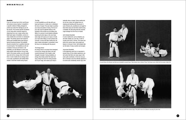 Sample pages from 'The Art of Throwing'; one in a series of remarkable books that provide an in-depth look at the core concepts and techniques shared by a broad range of martial arts styles. Contains over 130 practical throws including shoulder throws, hip throws, leg throws, hand throws, sacrifice throws, kick-counter throws, advanced combinations, and counterthrows.