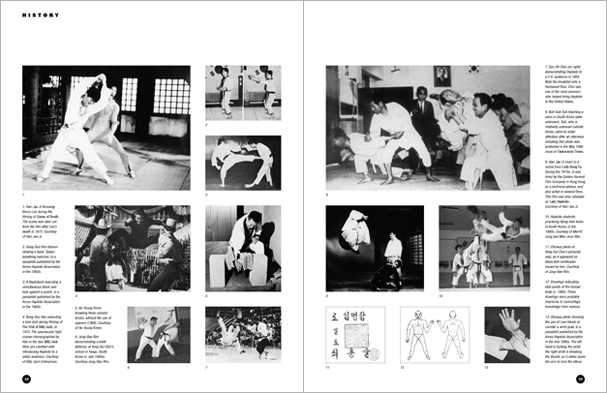 Sample pages from 'Hapkido', the most comprehensive book ever written on a single martial art; 1136 pages, 9000 photos, 2000 martial techniques.