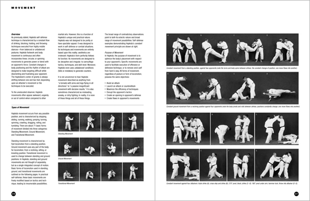 Sample pages from 'Hapkido', the most comprehensive book ever written on a single martial art; 1136 pages, 9000 photos, 2000 martial techniques.