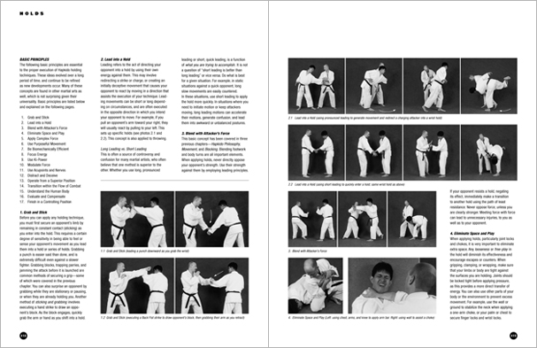 Sample pages from 'Hapkido', the most comprehensive book ever written on a single martial art; 1136 pages, 9000 photos, 2000 martial techniques.