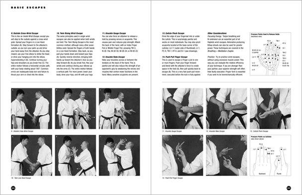 Sample pages from 'Hapkido', the most comprehensive book ever written on a single martial art; 1136 pages, 9000 photos, 2000 martial techniques.