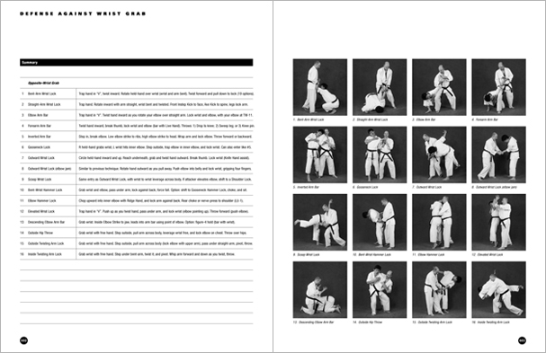 Sample pages from 'Hapkido', the most comprehensive book ever written on a single martial art; 1136 pages, 9000 photos, 2000 martial techniques.