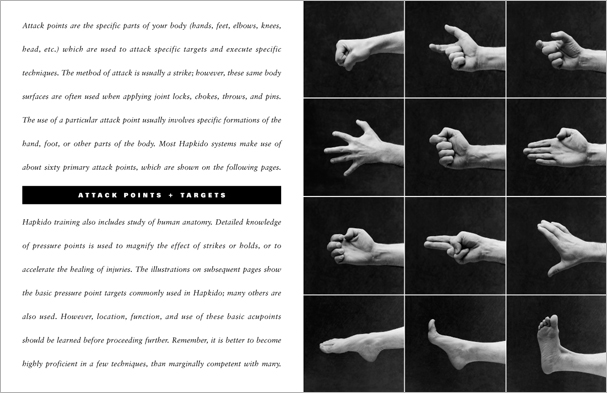 Sample pages from 'Hapkido: An Introduction to the Art of Self-Defense', the first introductory text to provide a concise overview of Hapkido in its entirety, with essential material for novices.