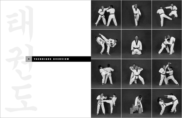 Sample pages from 'Taekwondo', the most comprehensive book ever written on the world's most popular martial art; 896 pages, 8600 photos, Traditional and Olympic-Style.