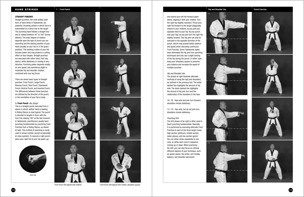 Sample pages from 'Taekwondo', the most comprehensive book ever written on the world's most popular martial art; 896 pages, 8600 photos, Traditional and Olympic-Style.