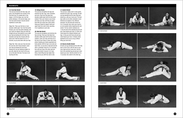 Sample pages from 'Taekwondo', the most comprehensive book ever written on the world's most popular martial art; 896 pages, 8600 photos, Traditional and Olympic-Style.