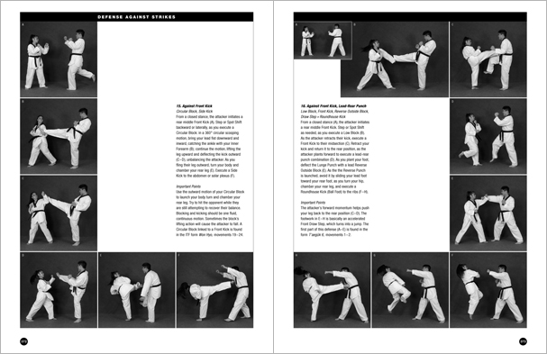 Sample pages from 'Taekwondo', the most comprehensive book ever written on the world's most popular martial art; 896 pages, 8600 photos, Traditional and Olympic-Style.