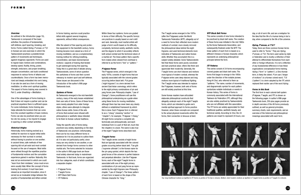 Sample pages from 'Taekwondo: The Essential Introduction', the first introductory text to provide a concise overview of Taekwondo in its entirety, with essential material for novices.