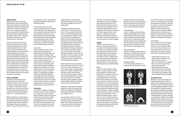 Sample pages from 'Taekwondo: The Essential Introduction', the first introductory text to provide a concise overview of Taekwondo in its entirety, with essential material for novices.