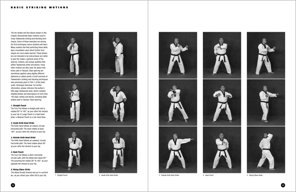 Sample pages from 'Taekwondo: The Essential Introduction', the first introductory text to provide a concise overview of Taekwondo in its entirety, with essential material for novices.